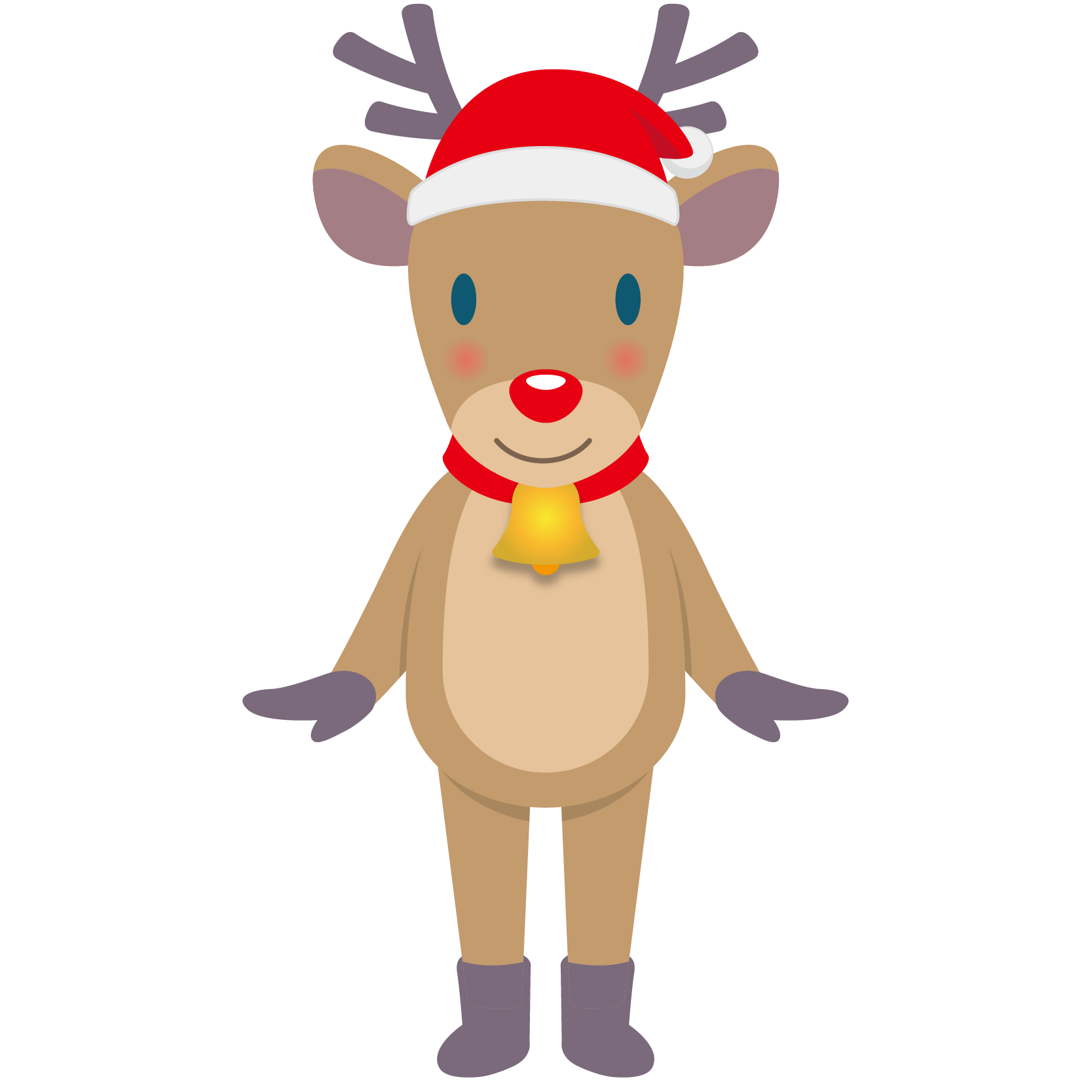 商用フリー・無料イラスト_クリスマス_トナカイ(Christmas/reindeer)04
