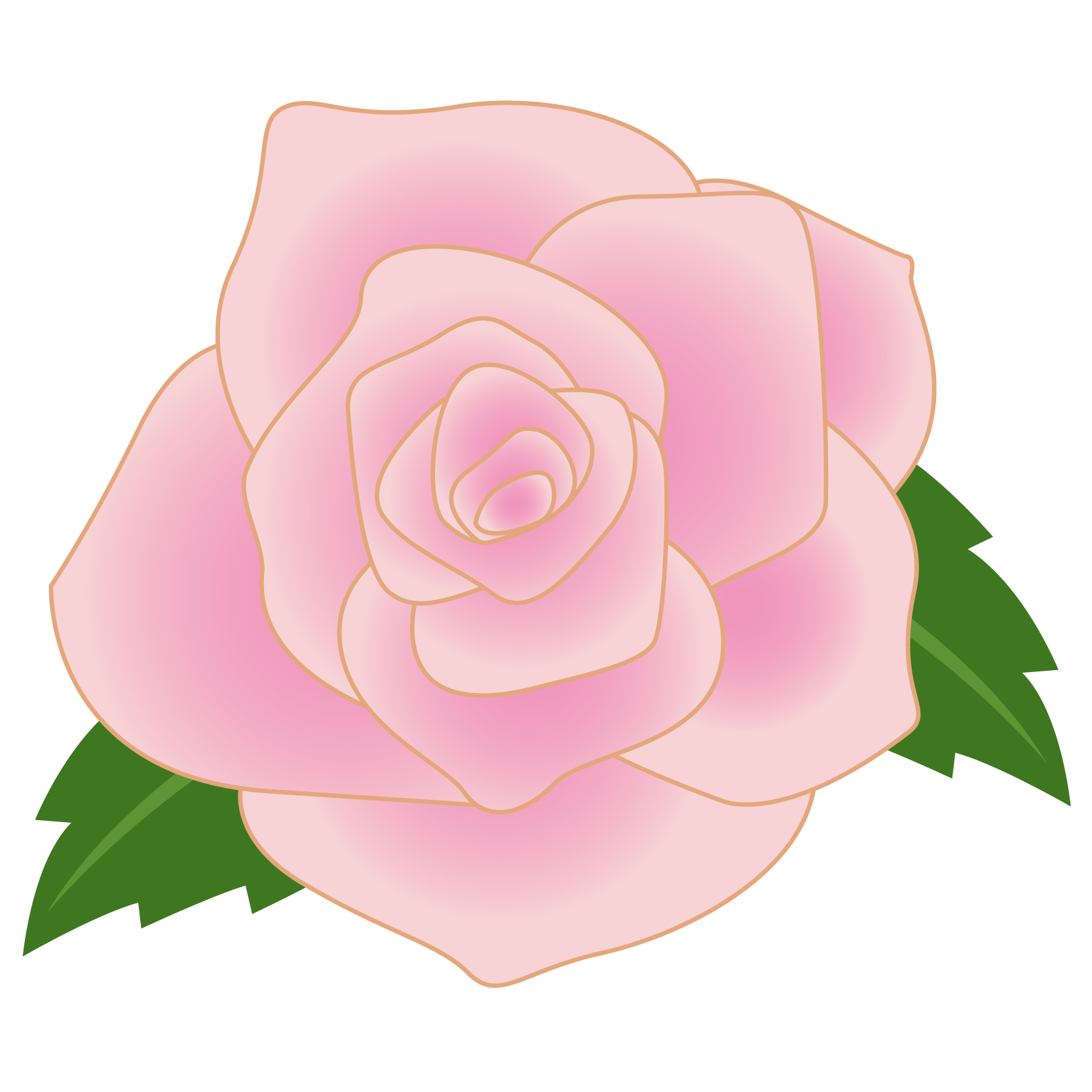 商用フリー 無料イラスト ピンクのバラの花 Rose07 商用ok フリー素材集 ナイスなイラスト