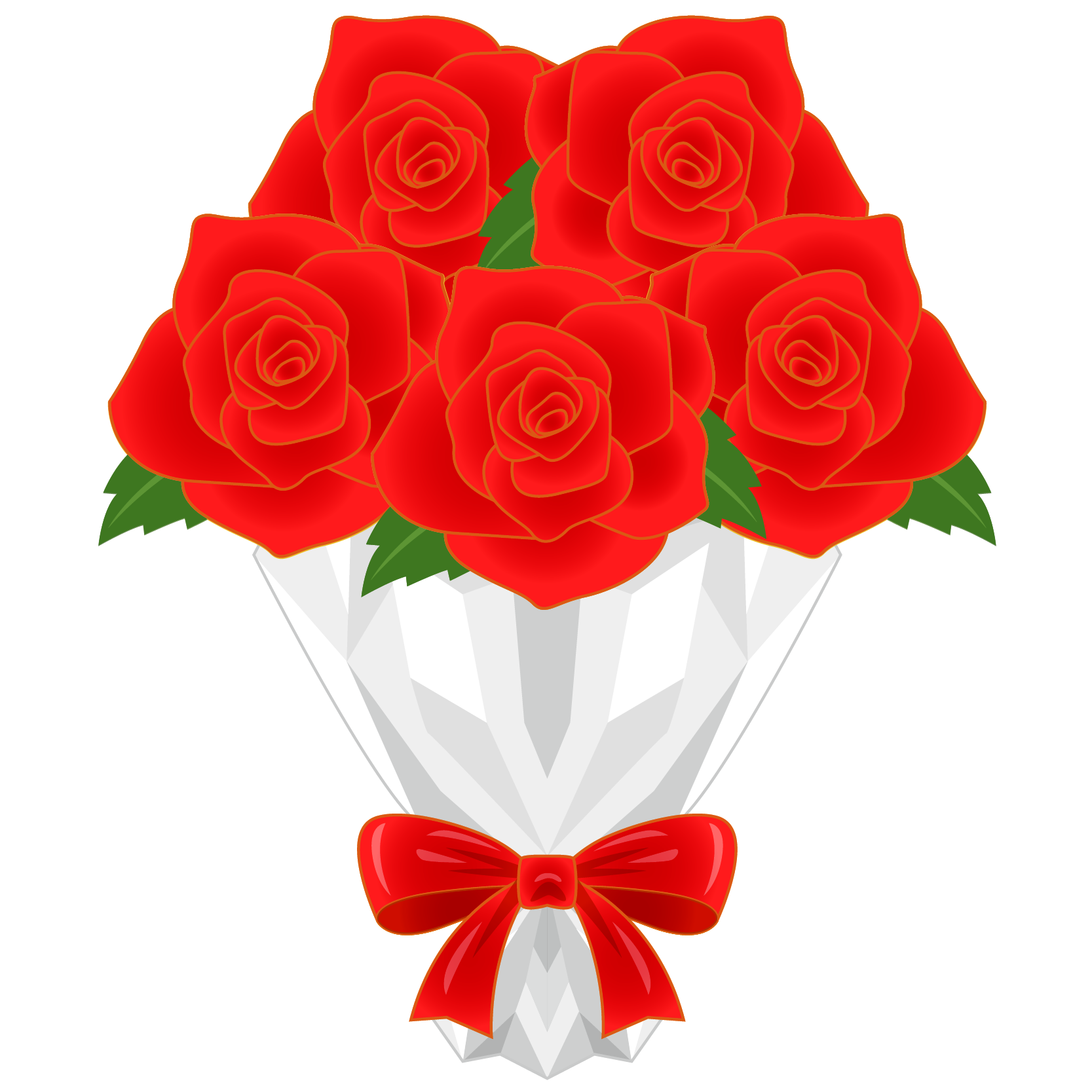 商用フリー・無料イラスト_赤色のバラの花束_rose10 | 商用OK!フリー素材集「ナイスなイラスト」