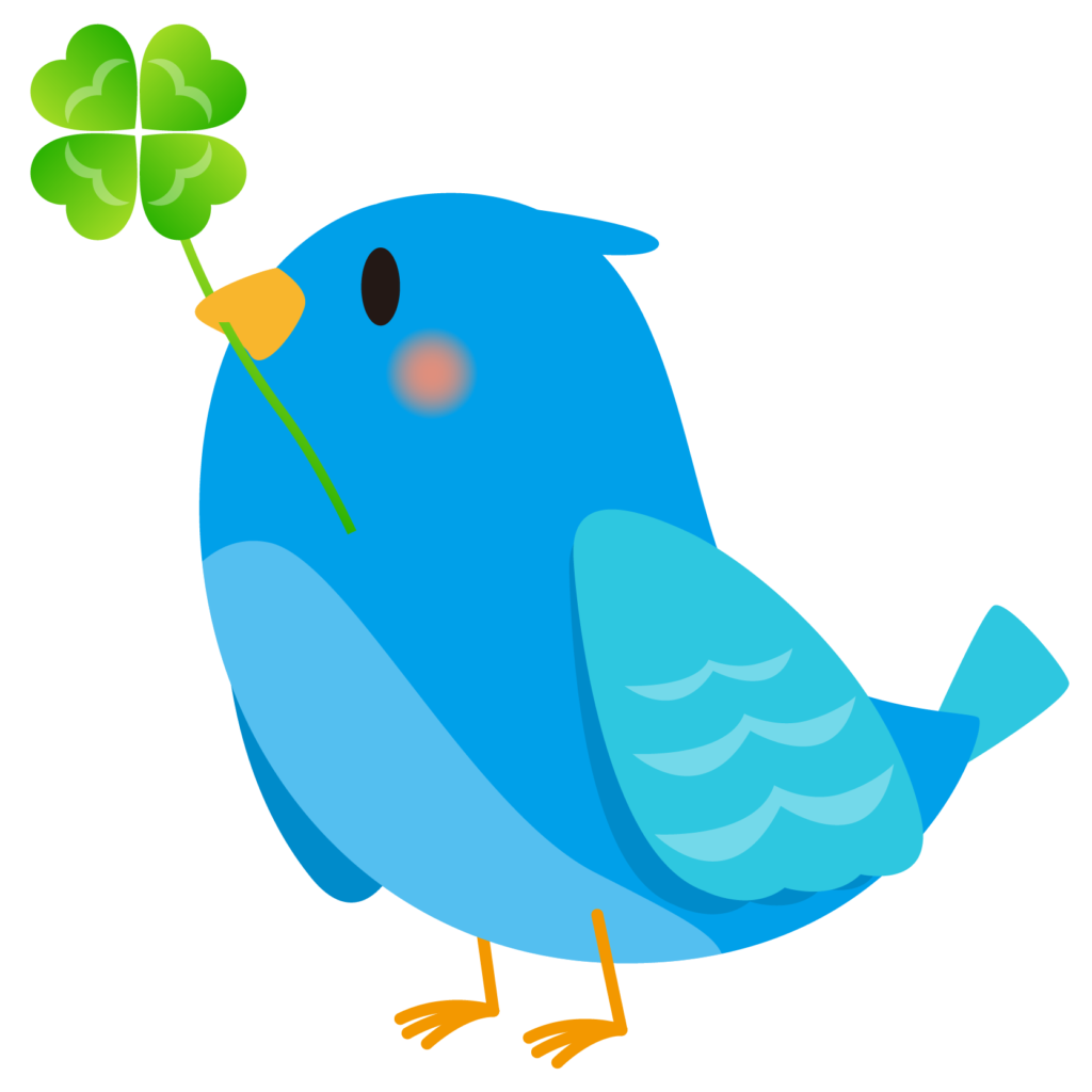 商用フリー・無料イラスト_幸せの青い鳥のイラスト_Happy blue bird002 | 商用OK!フリー素材集「ナイスなイラスト」