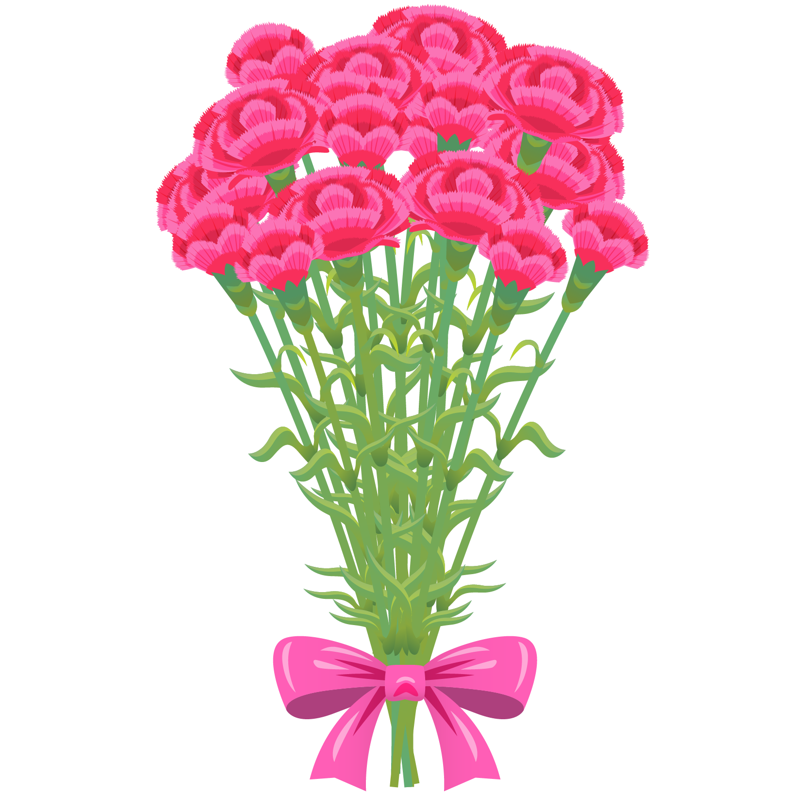 商用フリー 無料イラスト 5月母の日 カーネーションの花束 Mothersday014 商用ok フリー素材集 ナイスなイラスト