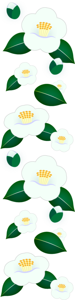 商用フリー・無料イラスト_白い椿（つばき）の花のパターン_tsubaki016
