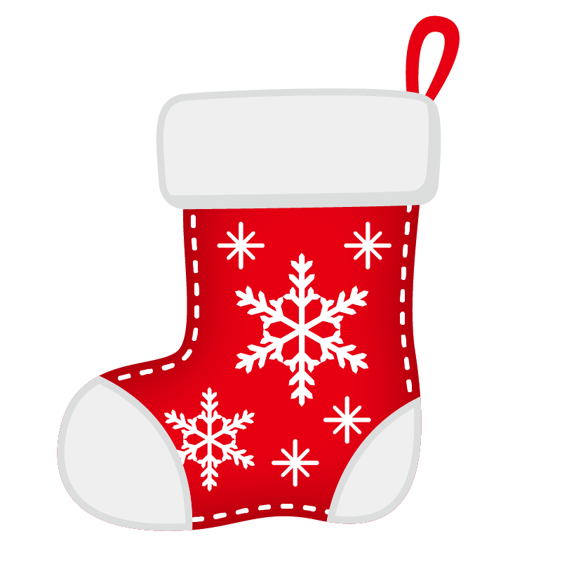 クリスマス＿ソックス＿赤白＿雪結晶