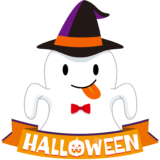 商用フリーイラスト_無料_10月_ハロウィン_おばけ_コスプレ_halloween_Ghost_オーナメント