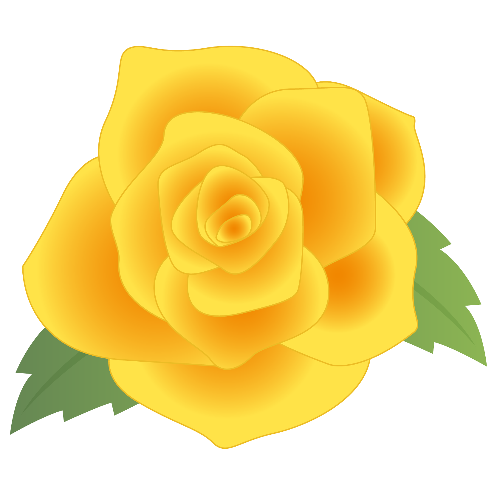 商用フリー 無料イラスト 黄色いバラの花 Rose03 商用ok フリー素材集 ナイスなイラスト