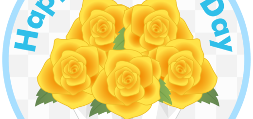 商用フリー・無料イラスト_父の日_黄色いバラの花束_chichinohi024