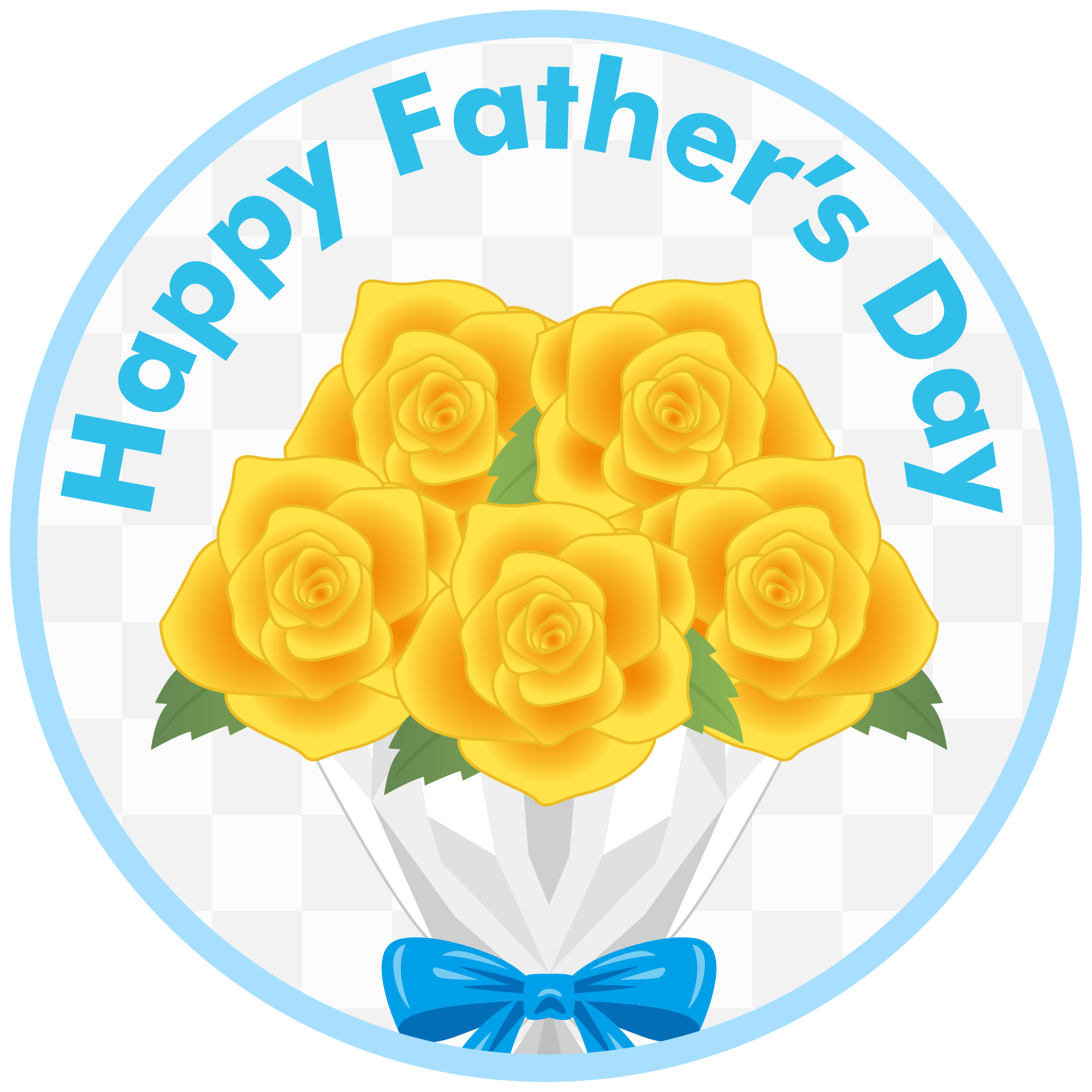 商用フリー 無料イラスト 父の日 黄色いバラの花束 Father S Day Chichinohi024 商用ok フリー素材集 ナイスな イラスト