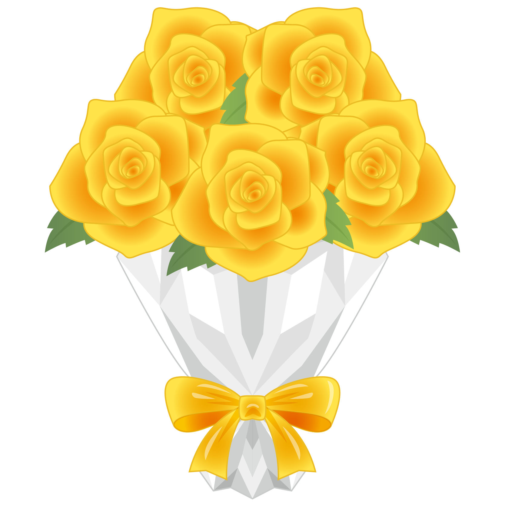 商用フリー 無料イラスト 黄色のバラの花束 Rose09 商用ok フリー素材集 ナイスなイラスト