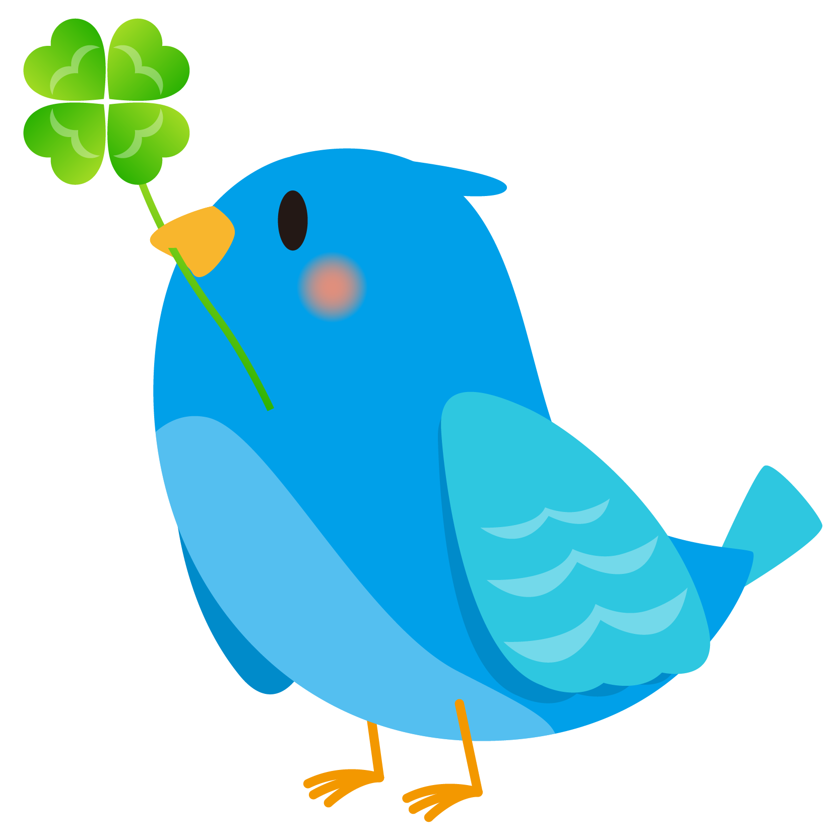 商用フリー 無料イラスト 幸せの青い鳥のイラスト Happy Blue Bird002 商用ok フリー素材集 ナイスなイラスト