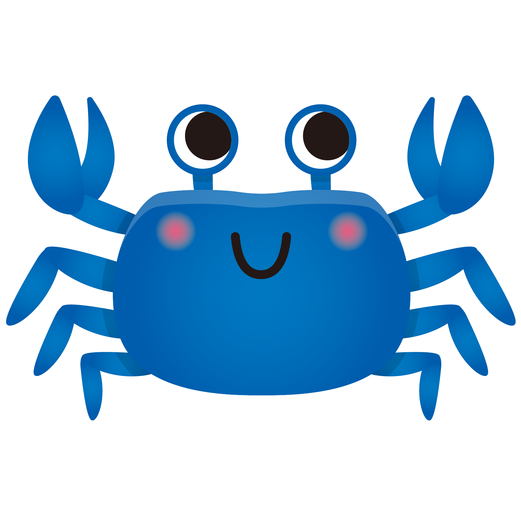 商用フリー 無料イラスト 青いかに 蟹 のイラスト Crab002 商用ok フリー素材集 ナイスなイラスト