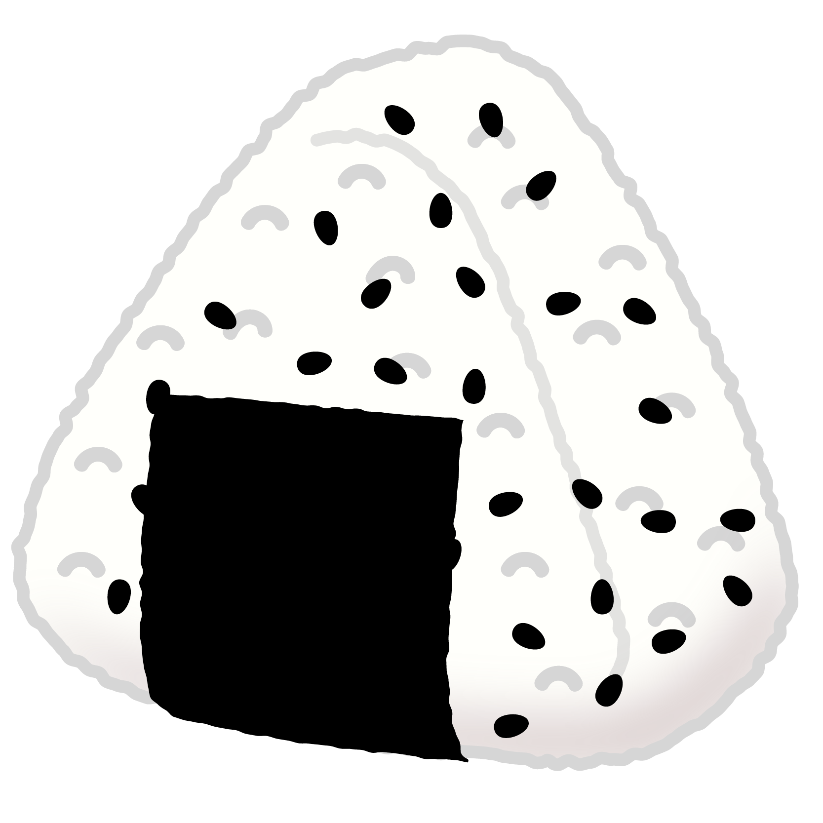 商用フリー無料イラスト_のり巻きおにぎり・おむすび_ごま塩_onigiri016