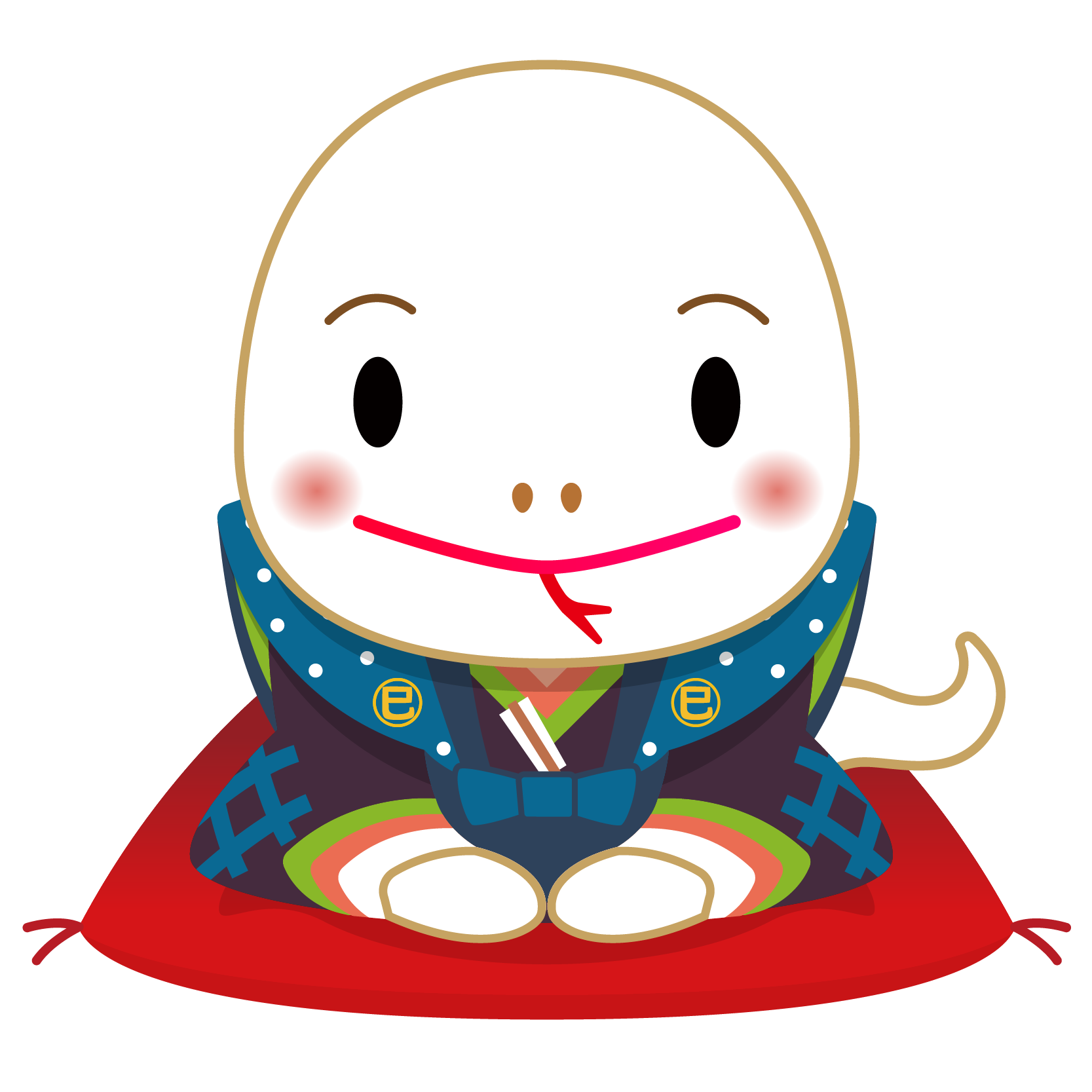 商用フリー 無料イラスト 干支 巳年 へび みどし Midoshi002 商用ok フリー素材集 ナイスなイラスト