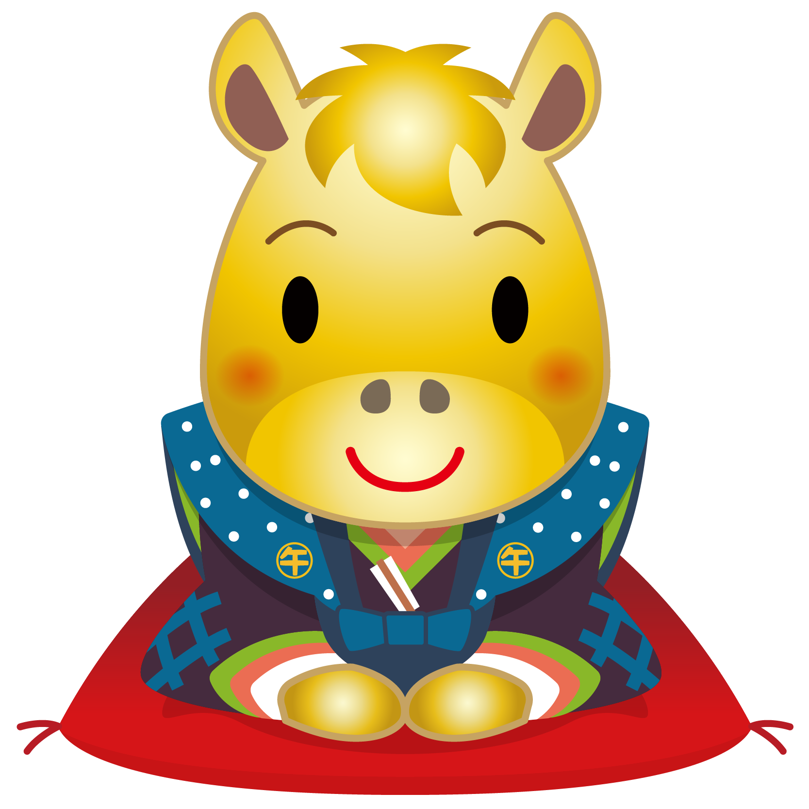 商用フリー・無料イラスト_干支_午年(馬・うまどし)_umadoshi003 - 商用OK!フリー素材集「ナイスなイラスト」