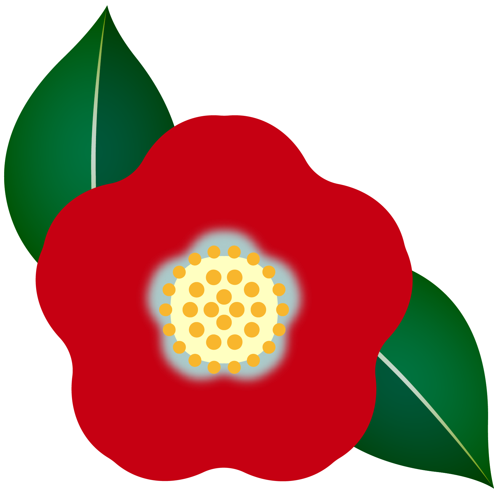 商用フリー 無料イラスト 赤い椿 つばき の花のイラスト Tsubaki021 商用ok フリー素材集 ナイスなイラスト