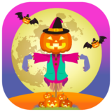 商用フリーイラスト_無料_10月_ハロウィン_ジャックオーランタンのかかし_Scarecrow_halloween103