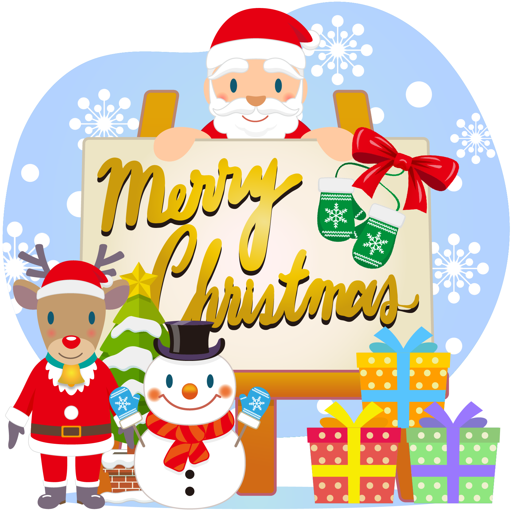 商用フリー 無料イラスト クリスマス イーゼル キャンバスmerrychristmaseasel Canvas 003 商用ok フリー素材集 ナイスなイラスト