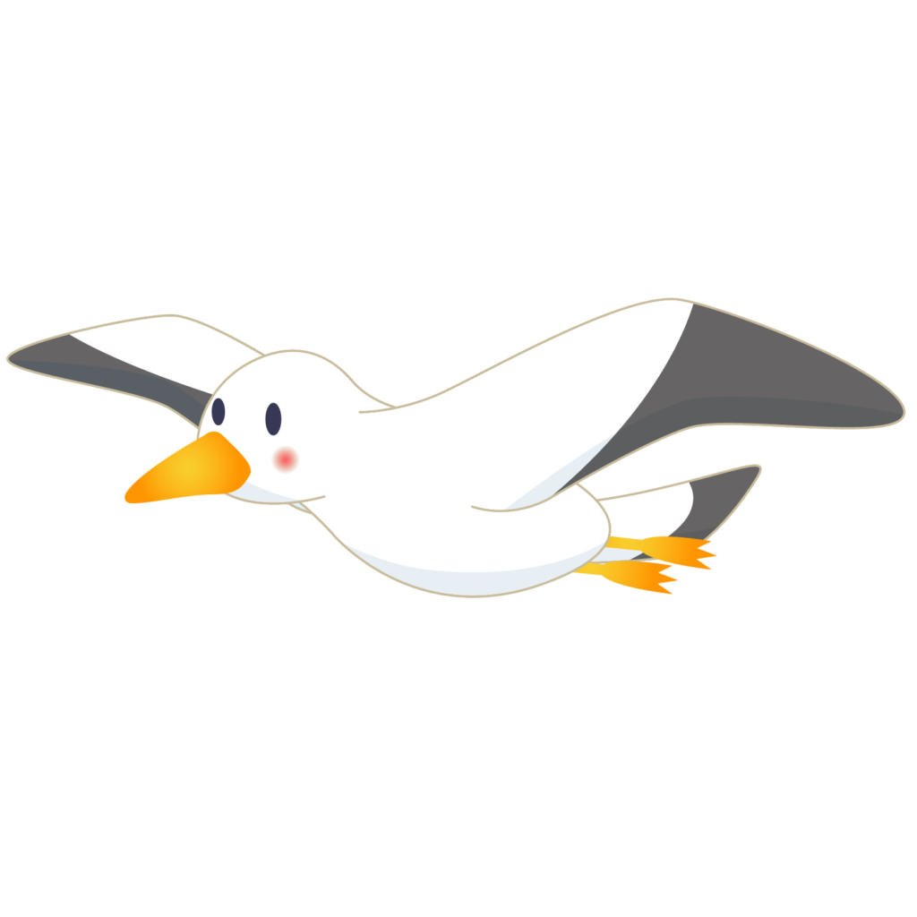 商用フリー・無料イラスト_カモメのイラスト_Seagull Illustration004