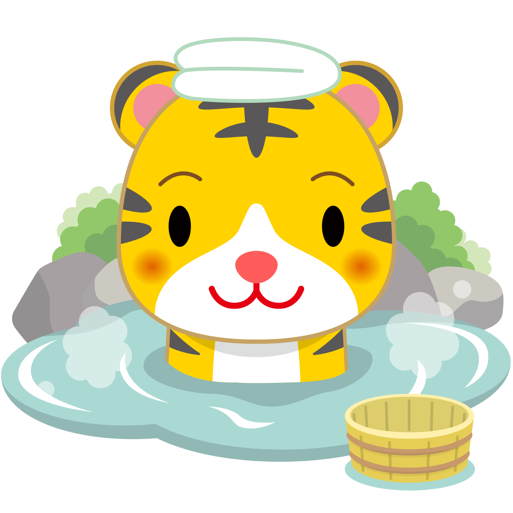 商用フリー 無料イラスト 干支 寅年 Tiger 虎 とらどし Toradoshi043