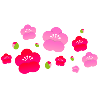 商用フリー・無料イラスト_梅の花のイラスト_Plum blossom012