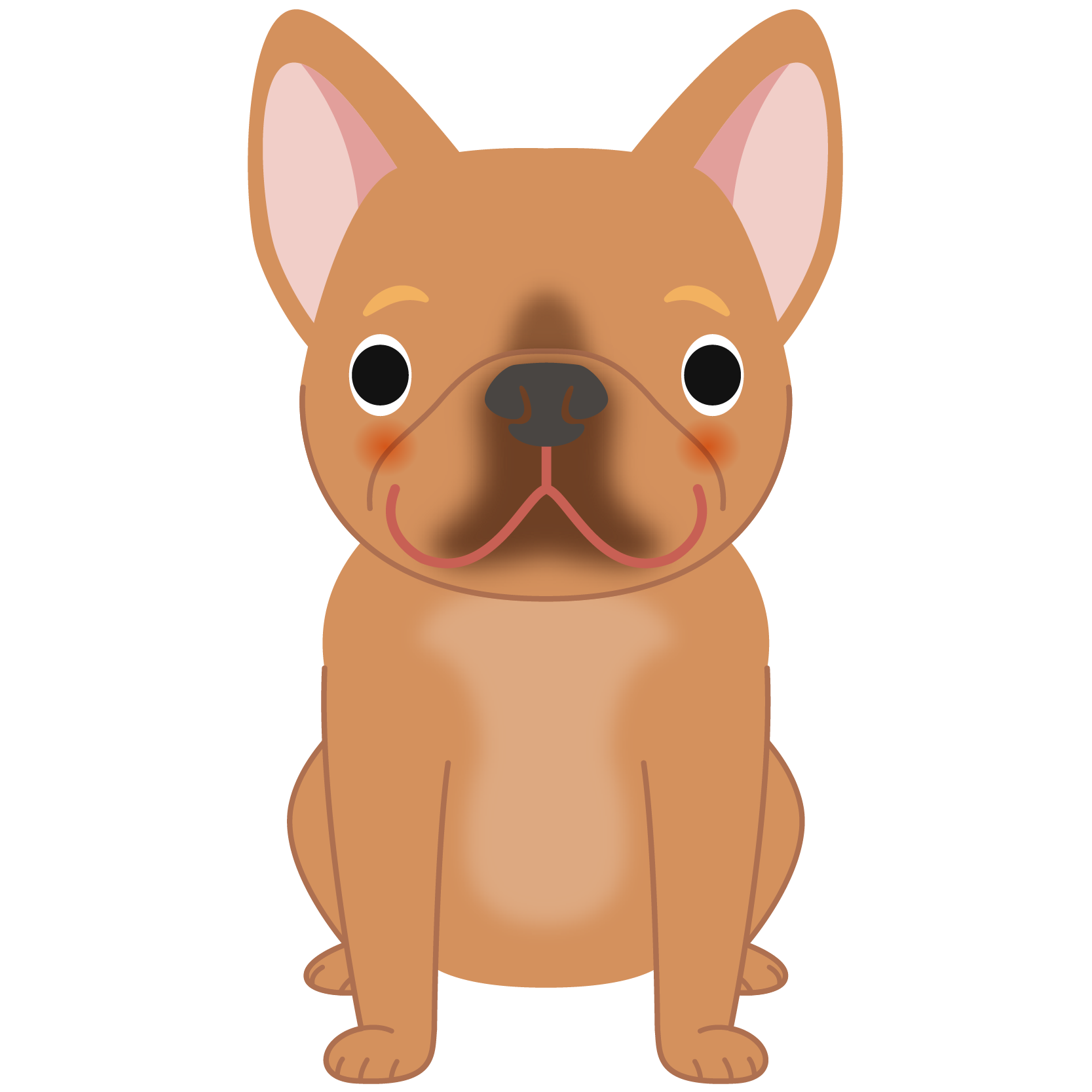 商用フリー 無料イラスト フレンチブルドッグのイラスト French Bulldog Illutration002 商用ok フリー素材集 ナイスな イラスト