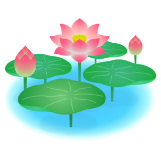 商用フリー・無料イラスト_ピンクの蓮の花のイラスト_Lotus Illustration001