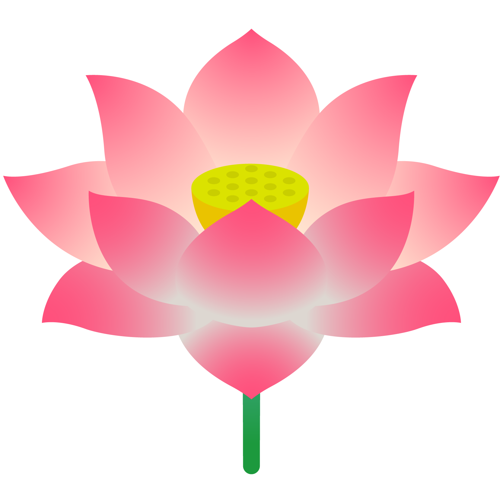 商用フリー 無料イラスト ピンクの蓮の花のイラスト Lotus Illustration003 商用ok フリー素材集 ナイスなイラスト