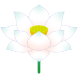 商用フリー・無料イラスト_白い蓮の花のイラスト_Lotus Illustration004