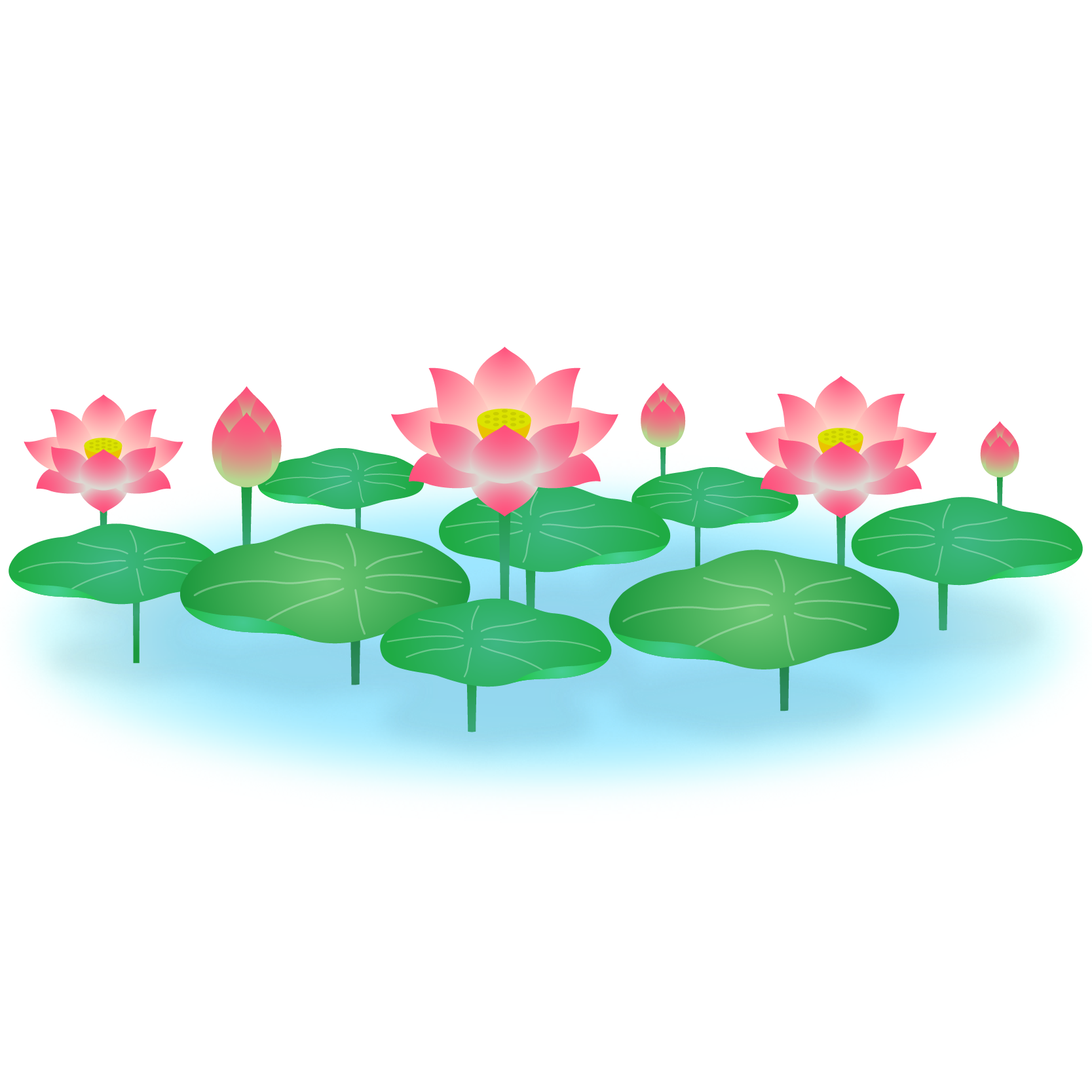 商用フリー 無料イラスト ピンクの蓮の花のイラスト Lotus Illustration005 商用ok フリー素材集 ナイスなイラスト