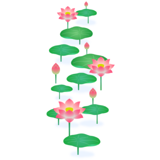 商用フリー・無料イラスト_ピンクの蓮の花のイラスト_Lotus Illustration007