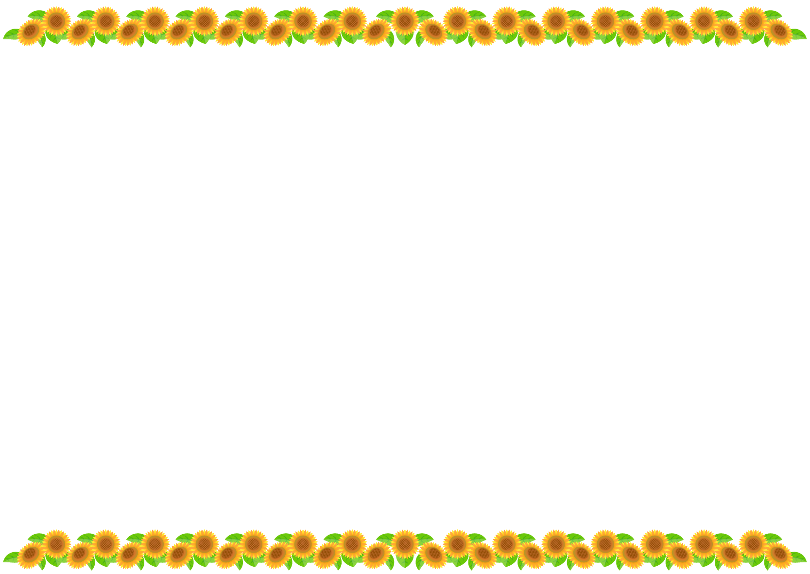 商用フリー 無料イラスト ひまわり 向日葵 のフレームイラスト Sunflowerillustration006 商用ok フリー素材集 ナイスな イラスト