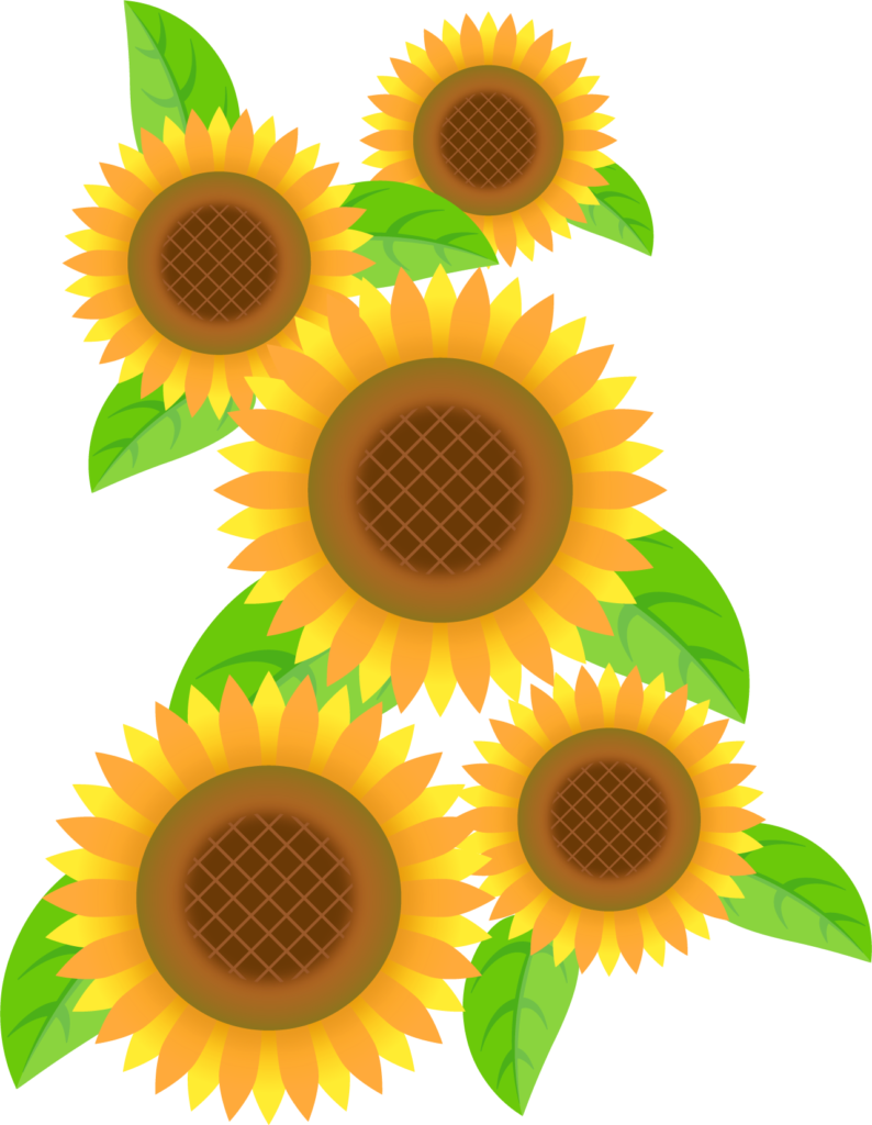 商用フリー・無料イラスト_ひまわり（向日葵）のイラスト_SunflowerIllustration008