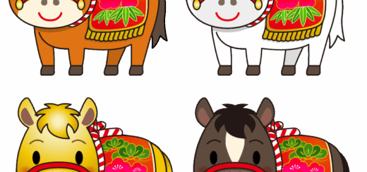 商用フリー・無料イラスト_馬のイラスト（干支・午年・馬・うまどし）