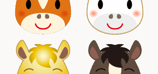 商用フリー・無料イラスト_馬の顔のイラスト（干支・午年・馬・うまどし）