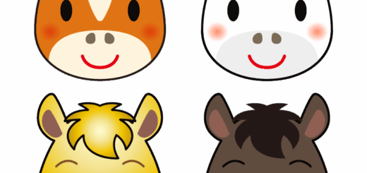 商用フリー・無料イラスト_馬の顔のイラスト（干支・午年・馬・うまどし）アウトラインあり