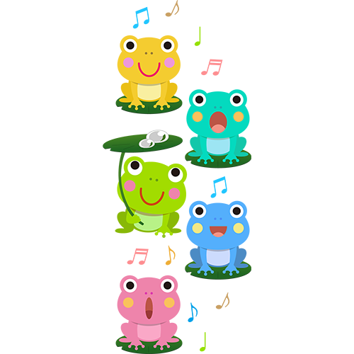 商用フリー・無料イラスト_合唱をするカエルのイラスト_frog013