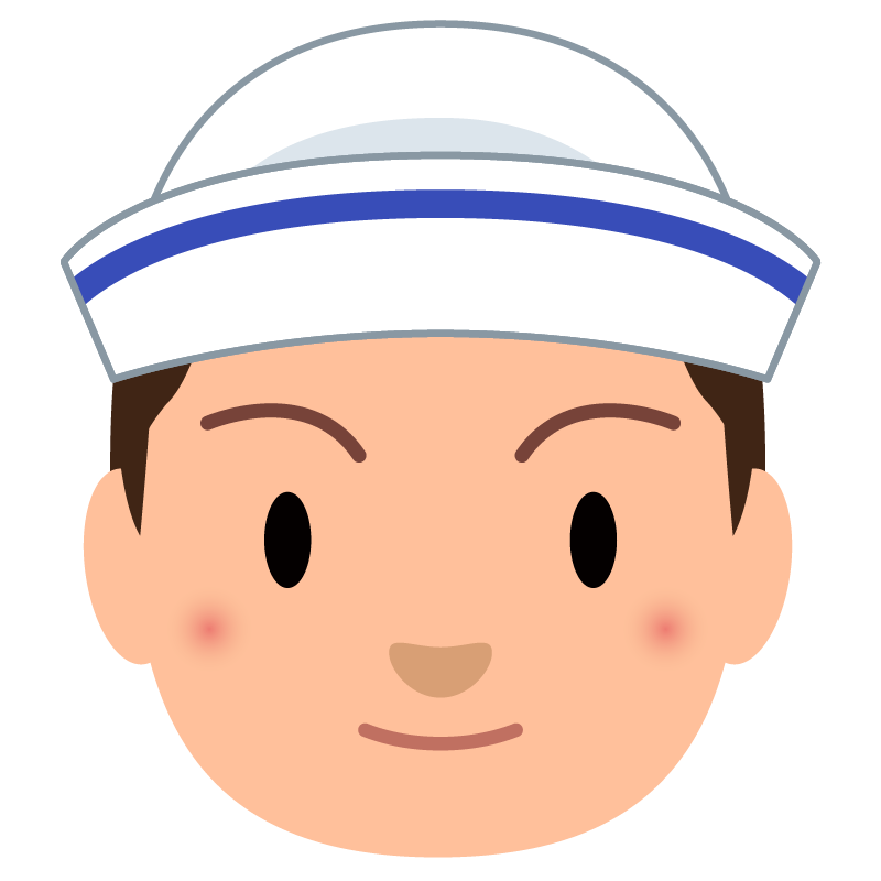 【商用フリー・無料イラスト】水兵さん(男女)のかわいい顔イラスト007