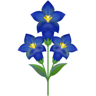 【商用フリー・無料イラスト】秋の綺麗な花リンドウ（竜胆・りんどう）のかわいいイラスト