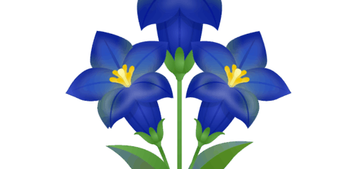 【商用フリー・無料イラスト】秋の綺麗な花リンドウ（竜胆・りんどう）のかわいいイラスト