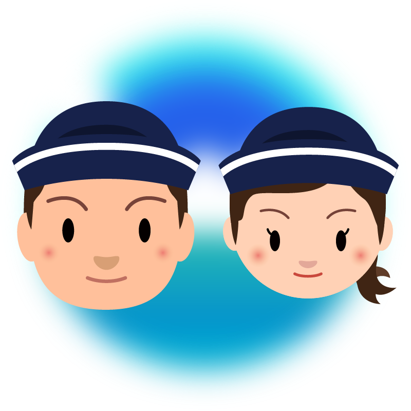 【商用フリー・無料イラスト】水兵さん（男女）のかわいい顔イラスト